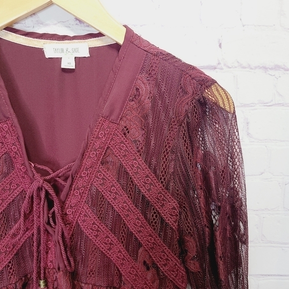 Taylor & Sage Lace Boho Top - Picture 2 of 10